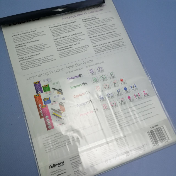 Чистящий лист для валов ламинаторов, формат A3, A4, 10 шт. в упаковке